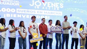 Daniel Noboa anuncia nueva etapa de Jóvenes en Acción con pago anticipado